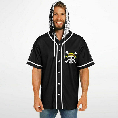 Luffy one piece Hooded Baseball Jersey