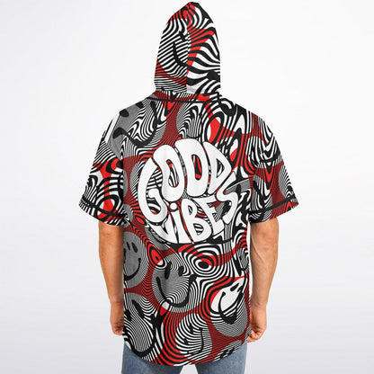 Good vibes Hooded Baseball Jersey