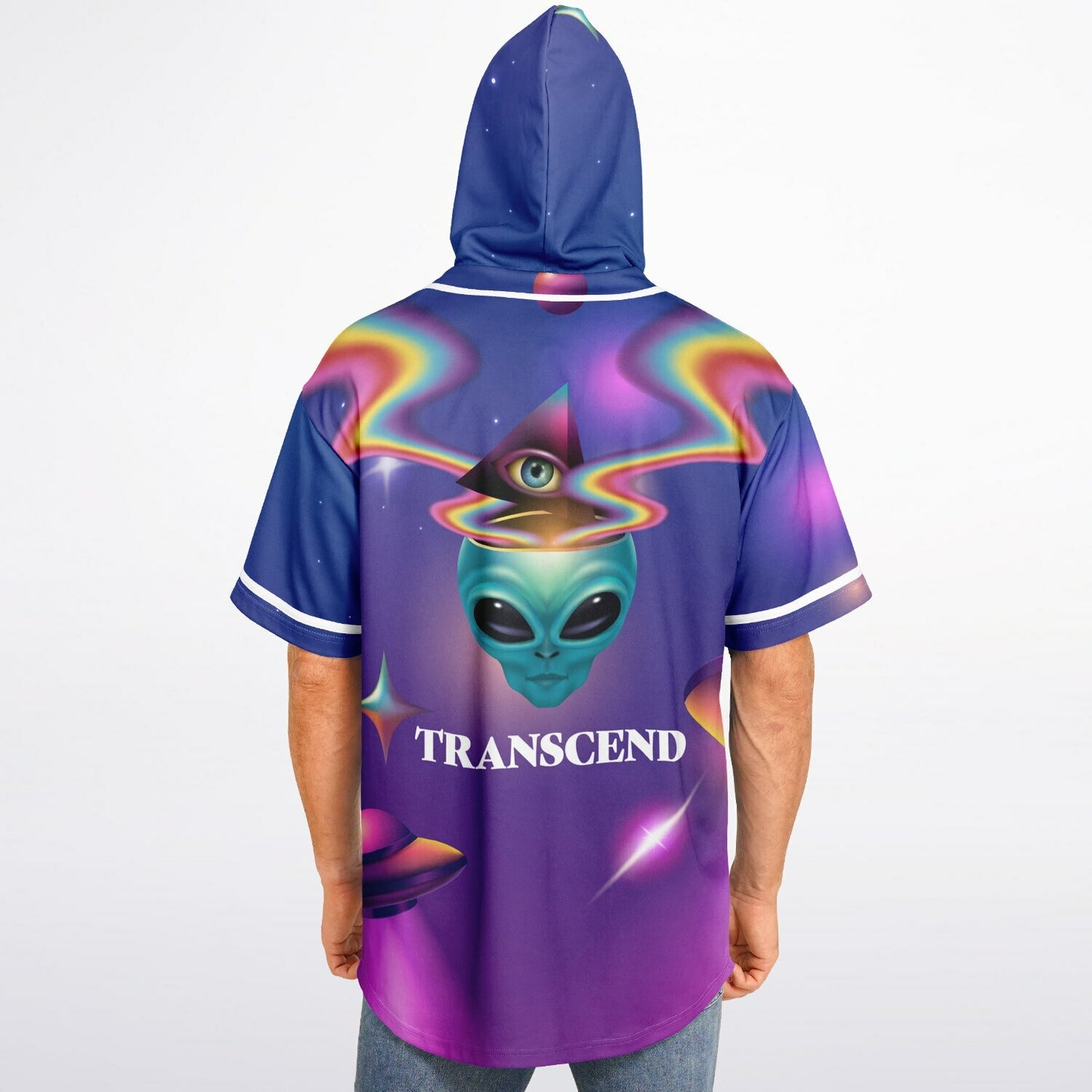 Transcend Hooded Baseball Jersey