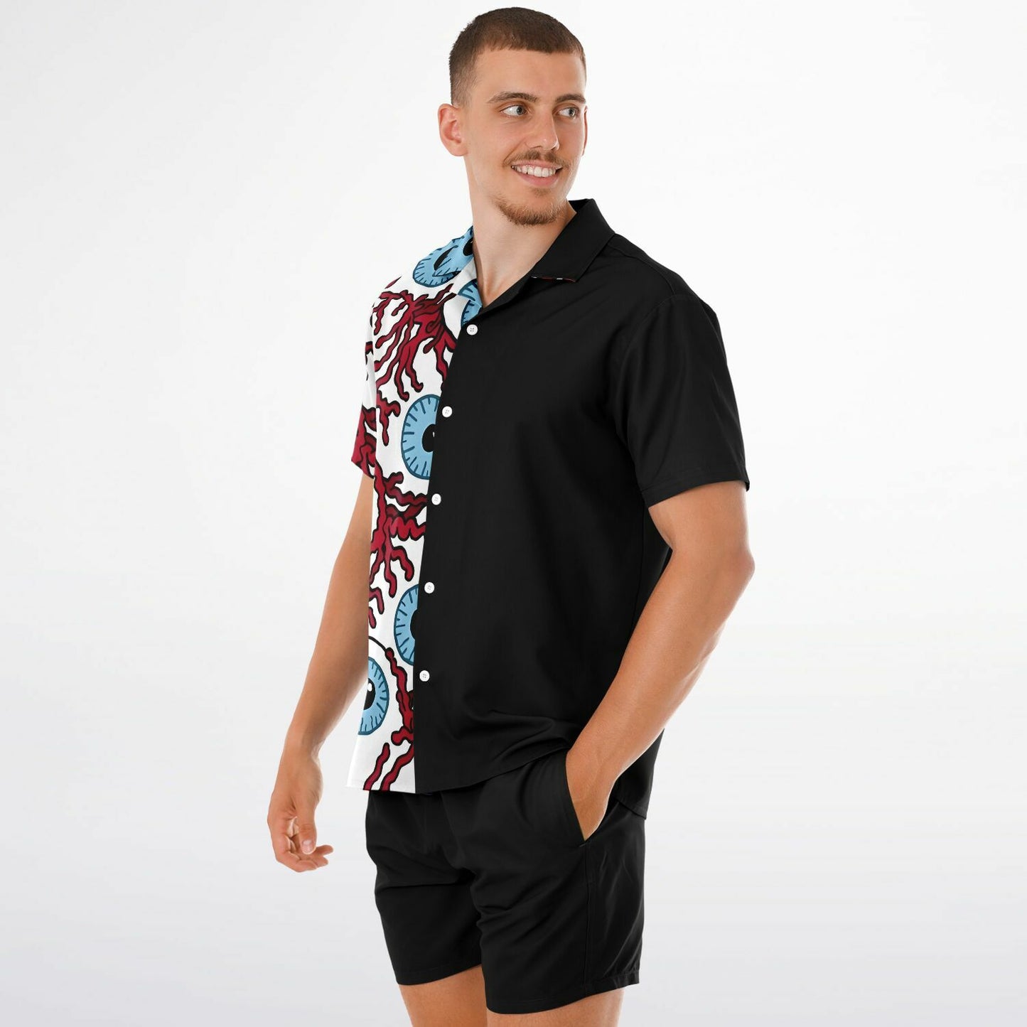 Trippy eyes buttons up shirt copy