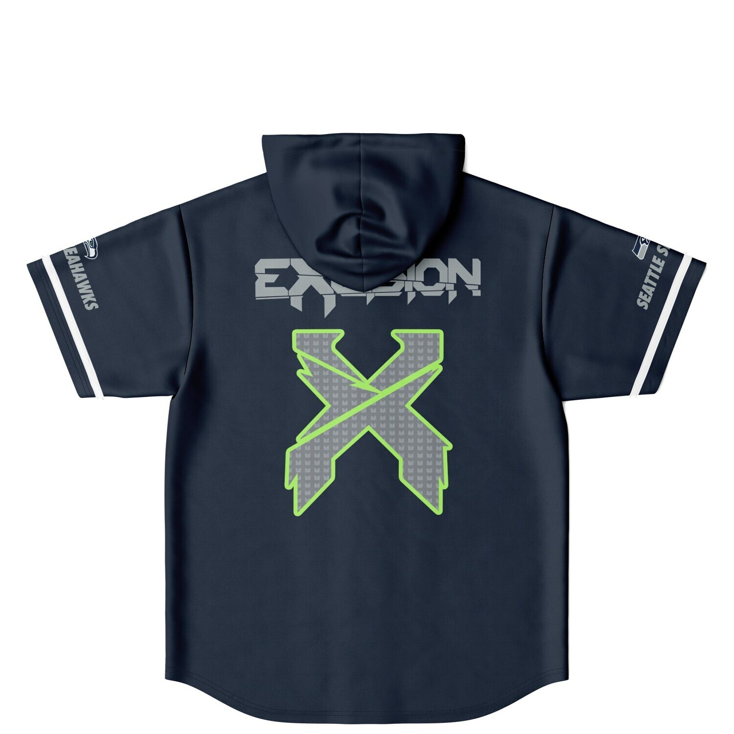 Sea x custom Hooded Baseball Jersey