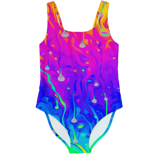 Rainbow drips Rave bodysuit