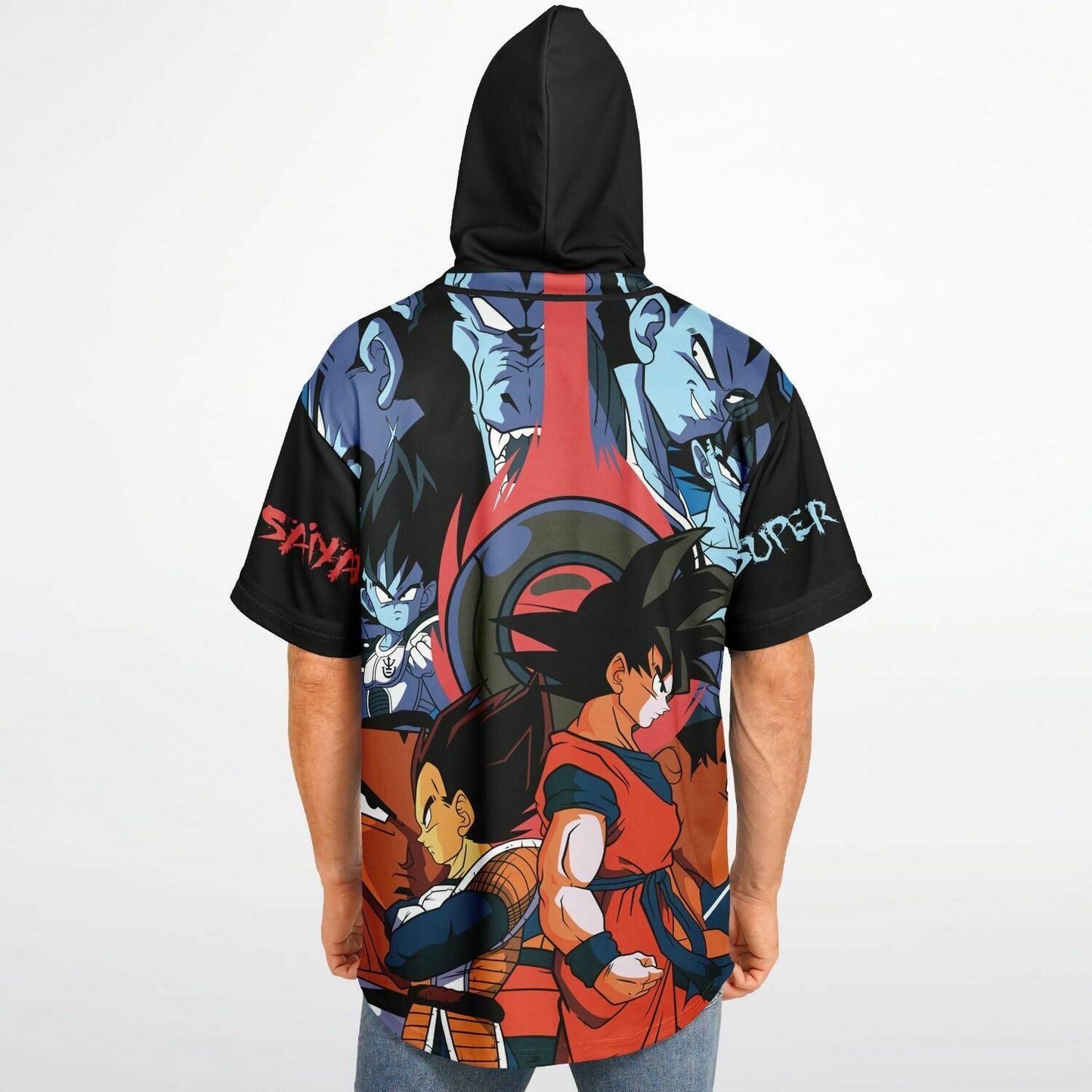 Super saiyan Hooded Baseball Jersey