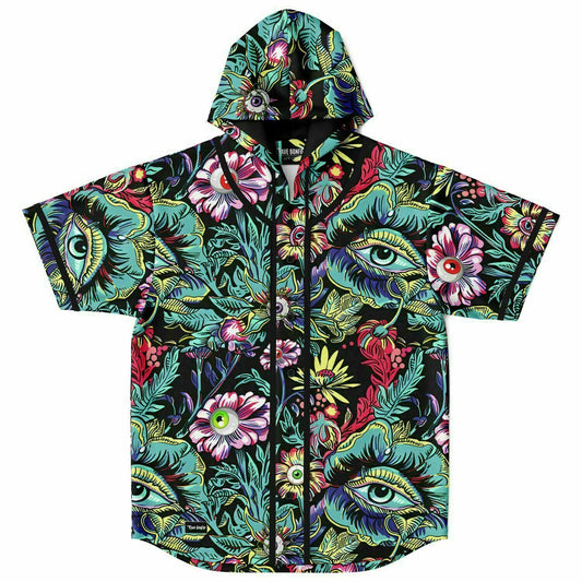 Stay Trippy Hooded Baseball Jersey