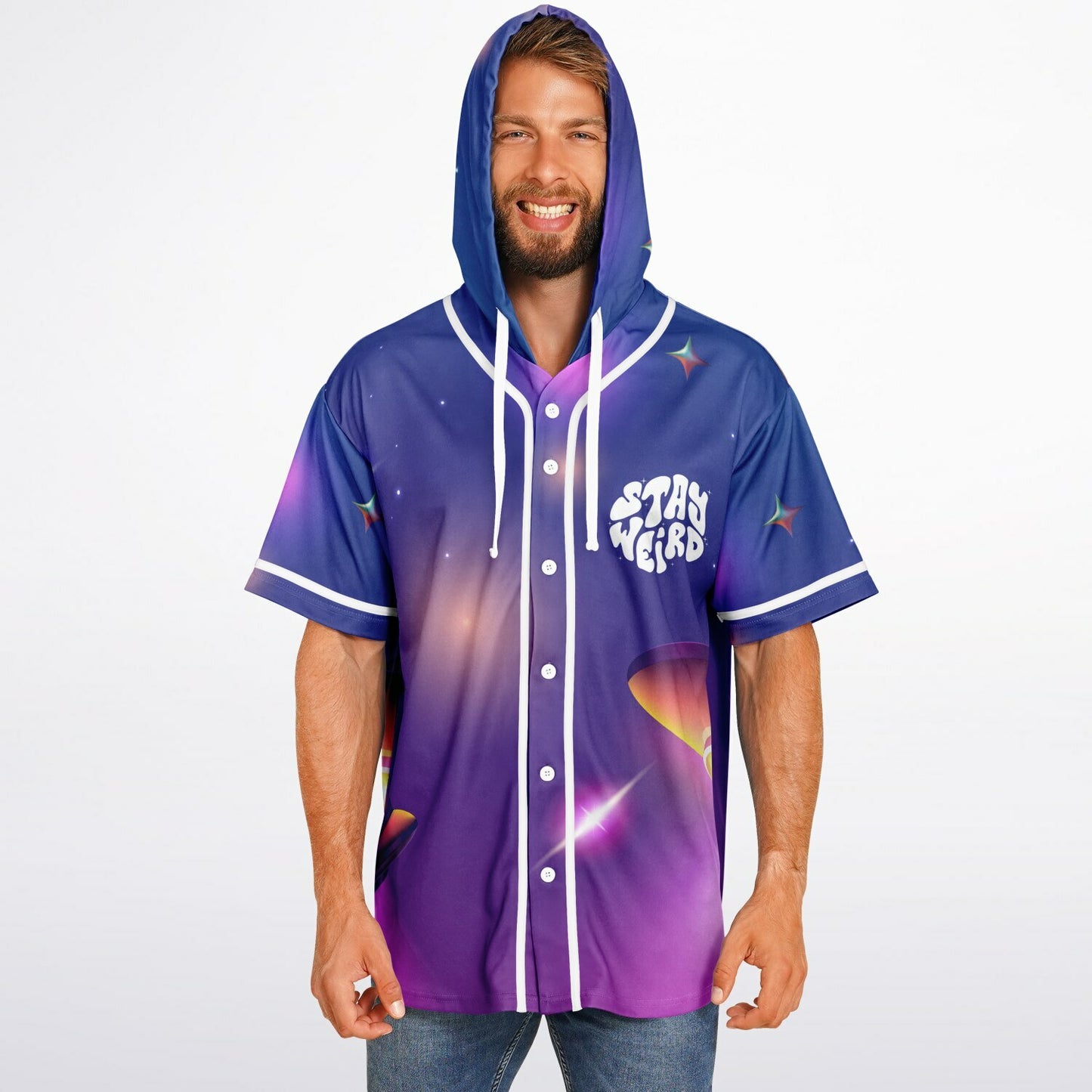 Transcend Hooded Baseball Jersey