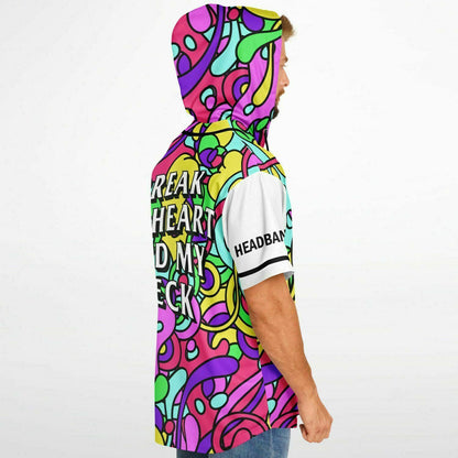 Break my neck and my heart Hooded Baseball Jersey