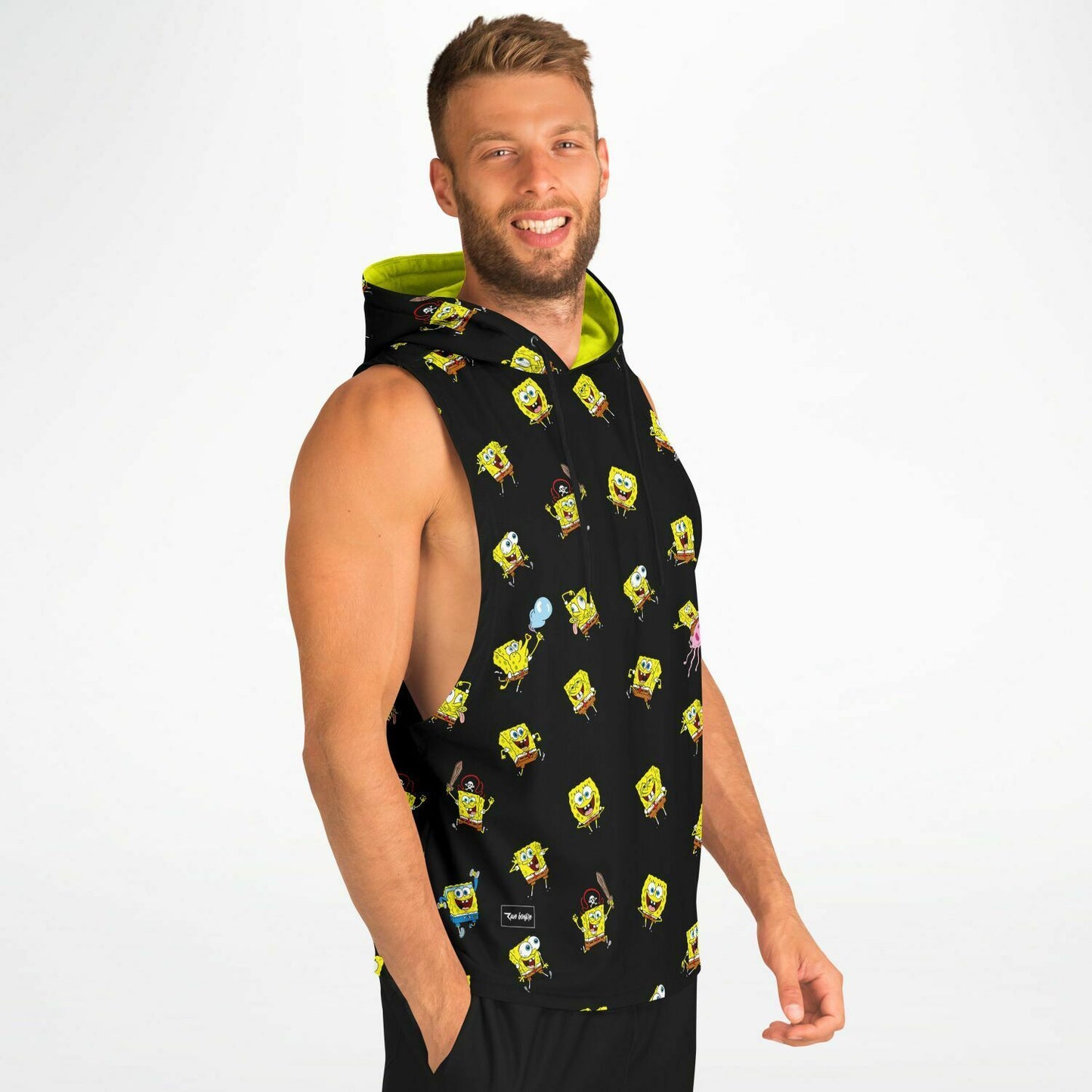 SpongeBob mood Fashion Drop Armhole Hoodie