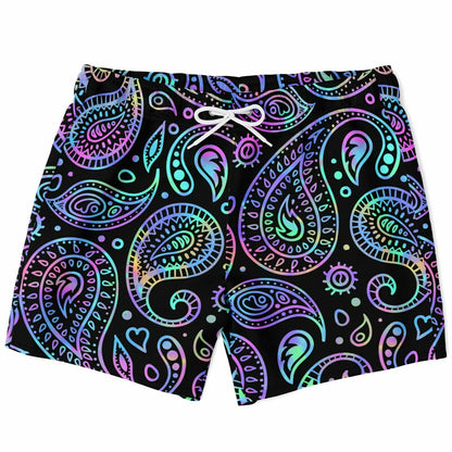 Colorful Paisley Swim Trunks Men (New)