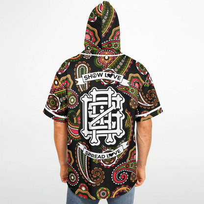 Show love spread love Hooded Baseball Jersey