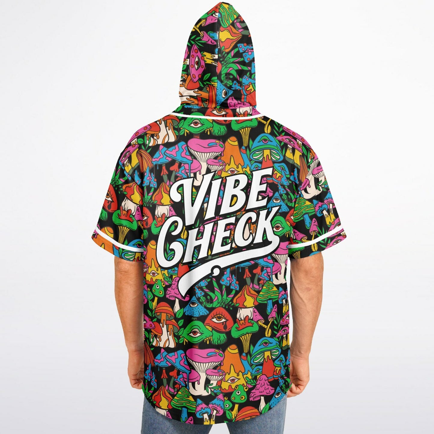 Vibe check Hooded Baseball Jersey