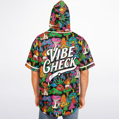 Vibe check Hooded Baseball Jersey