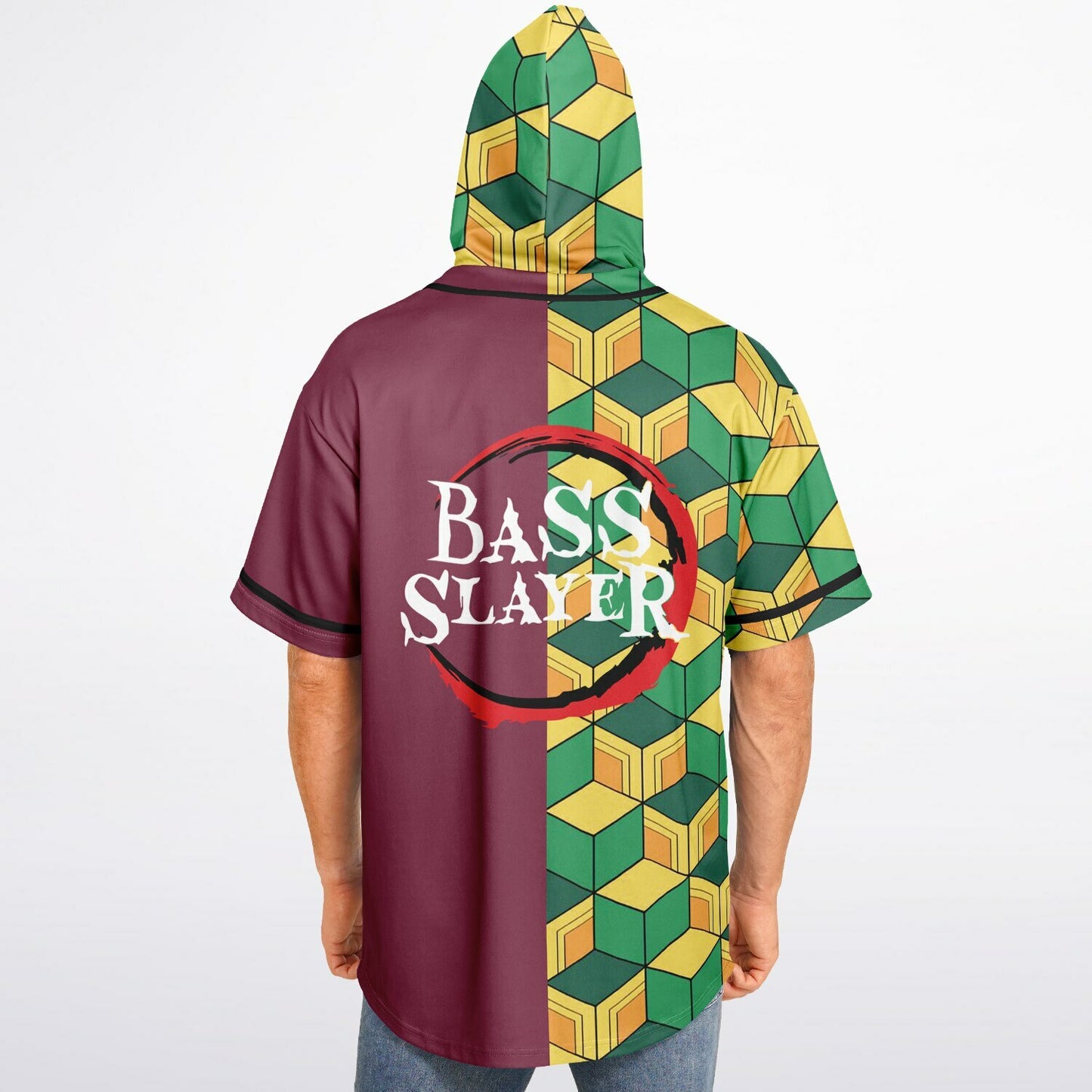 Bass slayer Hooded Baseball Jersey