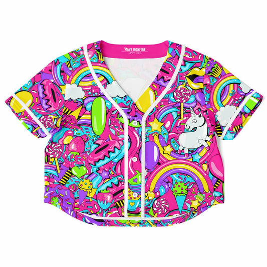 Good vibes Cropped Baseball Jersey