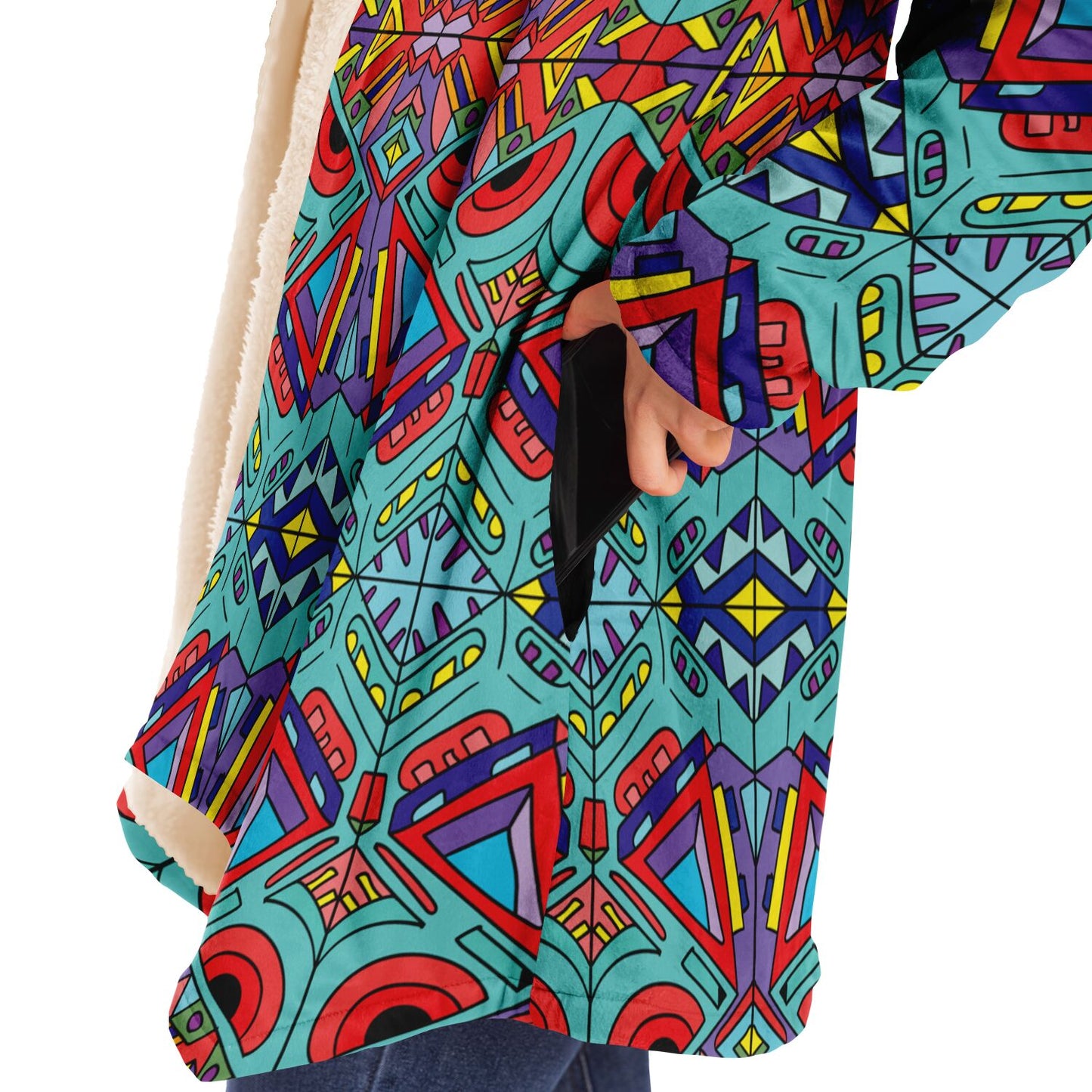 Trippy Doddle pattern 01 Microfleece Cloak
