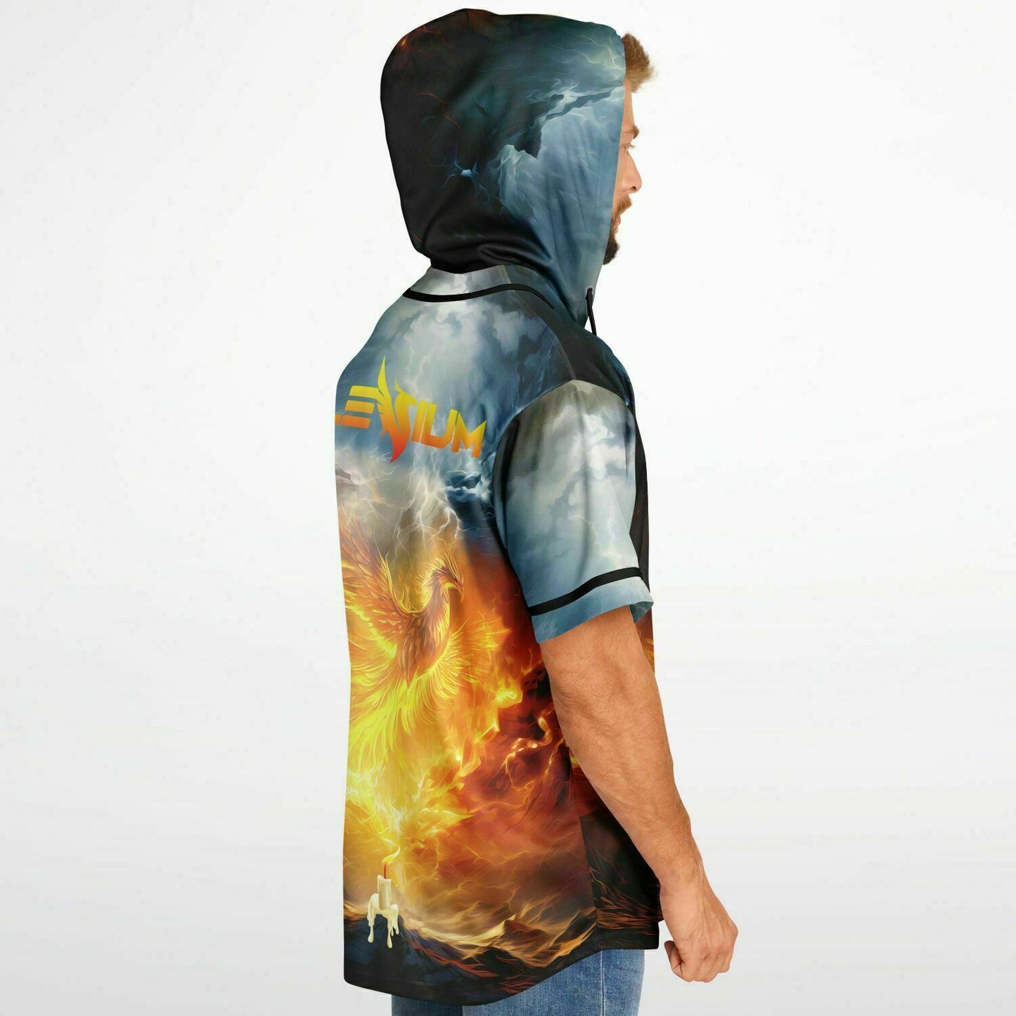 Illenium ice and fire Hooded Baseball Jersey