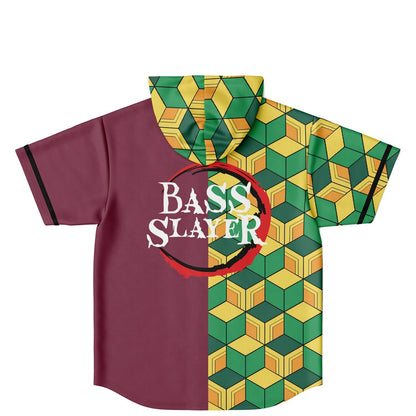 Bass slayer Hooded Baseball Jersey
