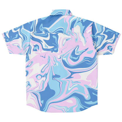 Colorful Acid trip Short Sleeve Button Down Shirt