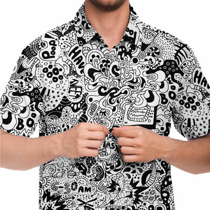 Trippy doddles Short Sleeve Button Down Shirt