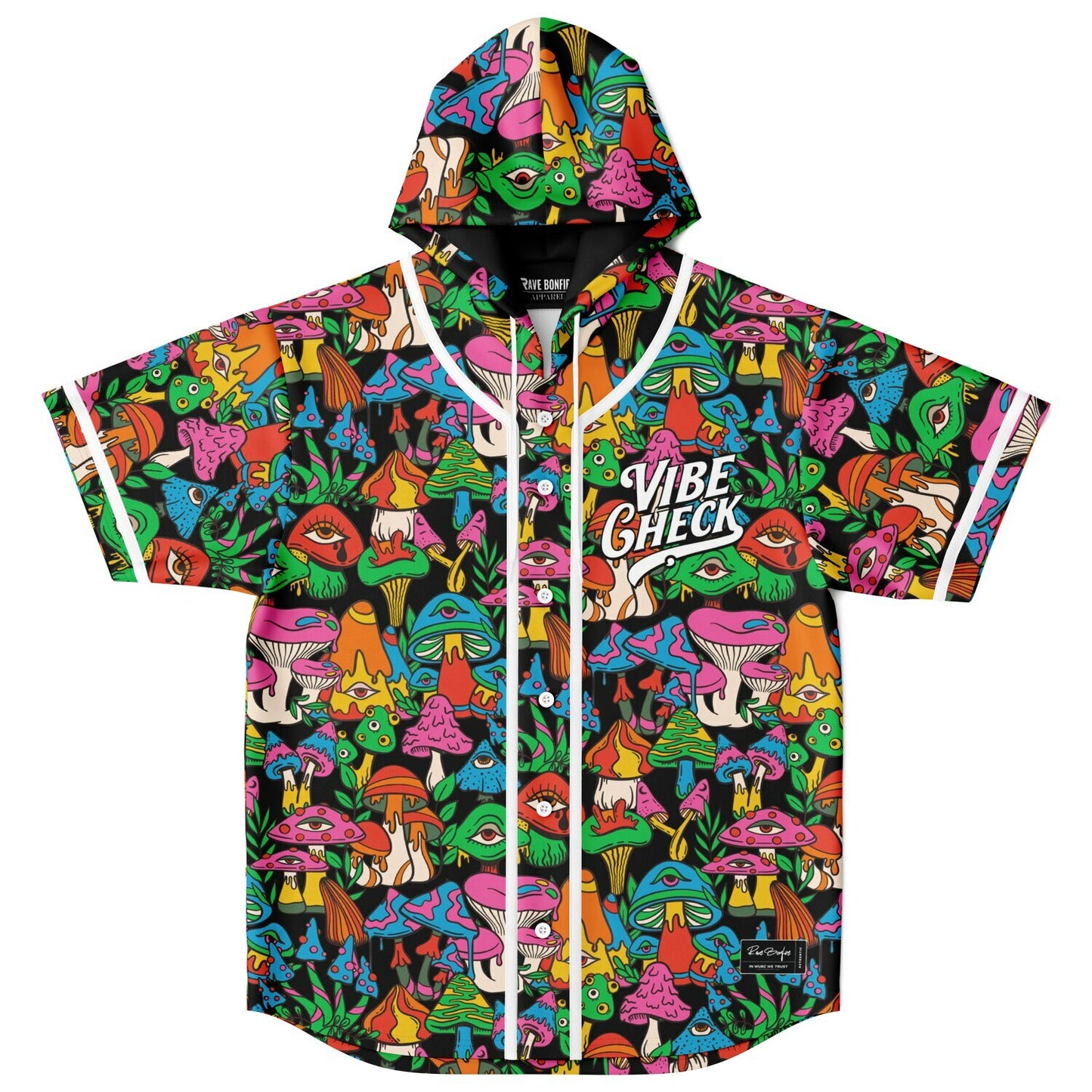 Vibe check Hooded Baseball Jersey