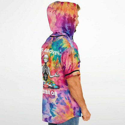 as above so below Hooded Baseball Jersey