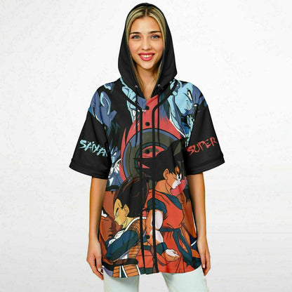 Super saiyan Hooded Baseball Jersey