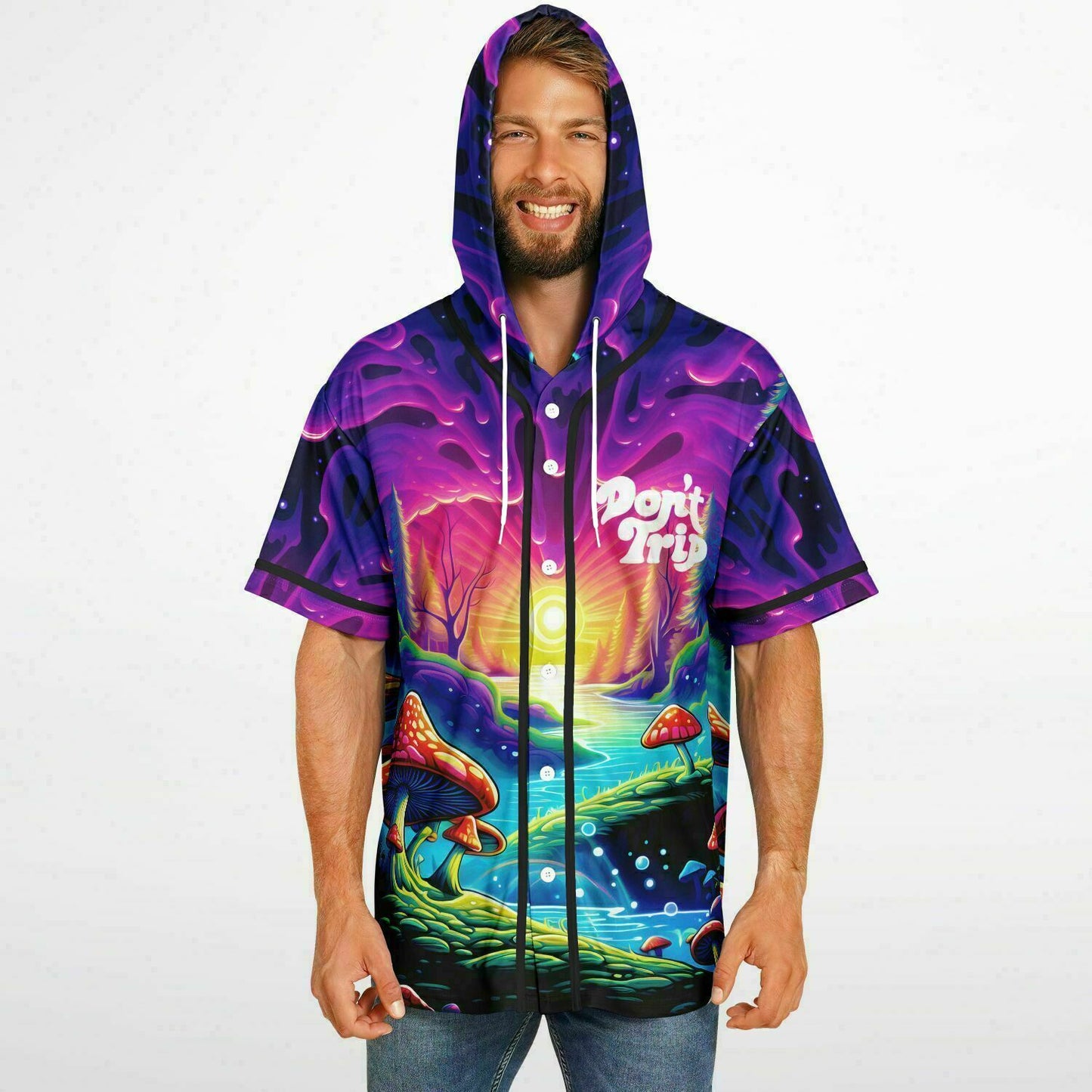 Stay Toxic Hooded Baseball Jersey