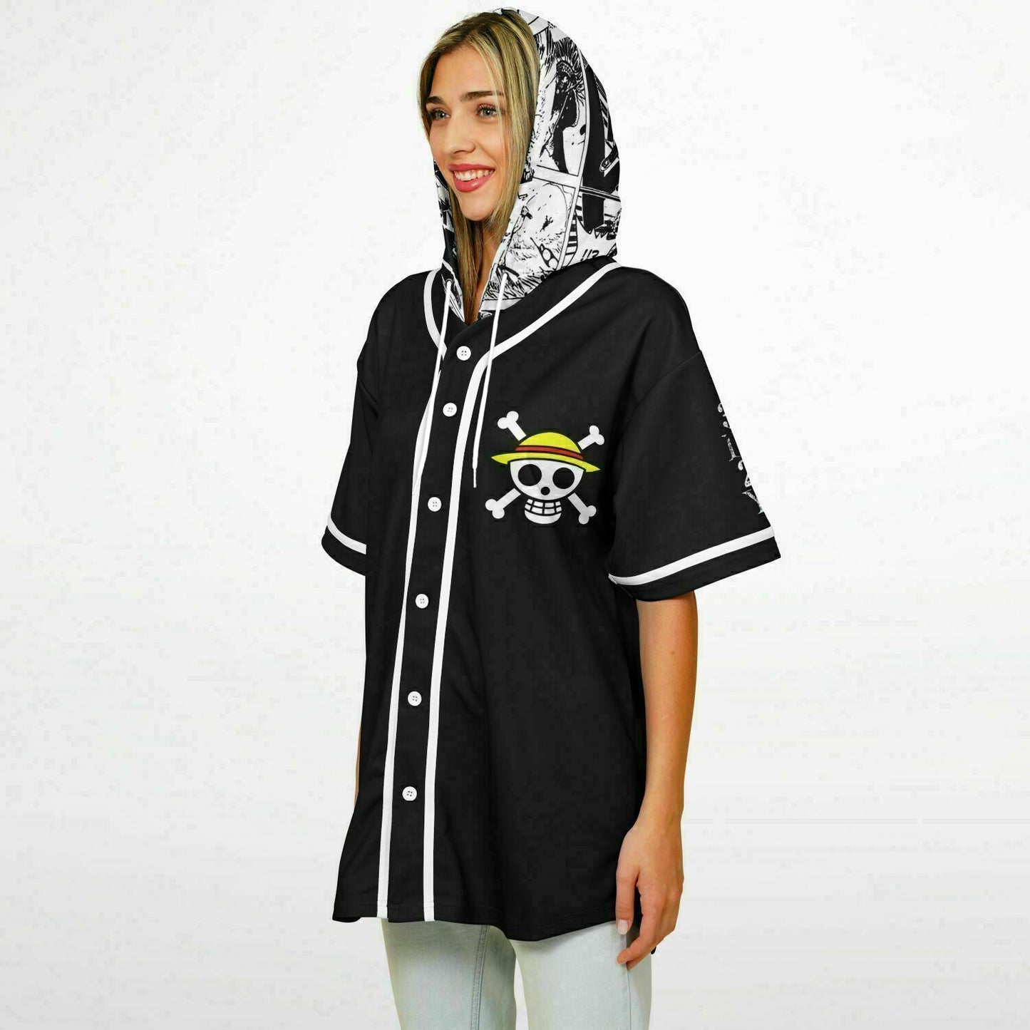 Luffy one piece Hooded Baseball Jersey