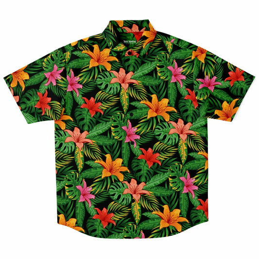 Tropical flowers Buttons up