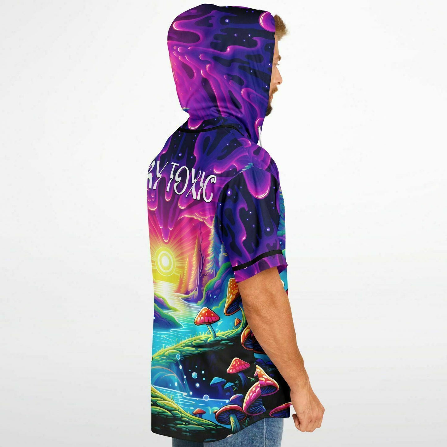Stay Toxic Hooded Baseball Jersey