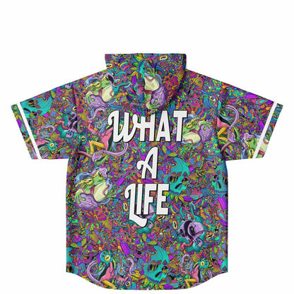 What a life Hooded Baseball Jersey