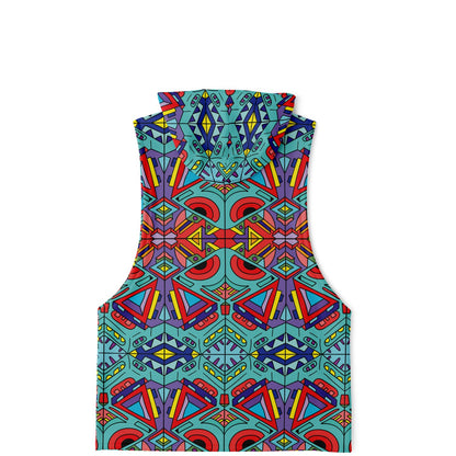 Trippy doddle pattern 01 Sleeveless hoodie