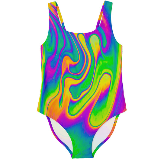 Rainbow Acid Trip Rave bodysuit