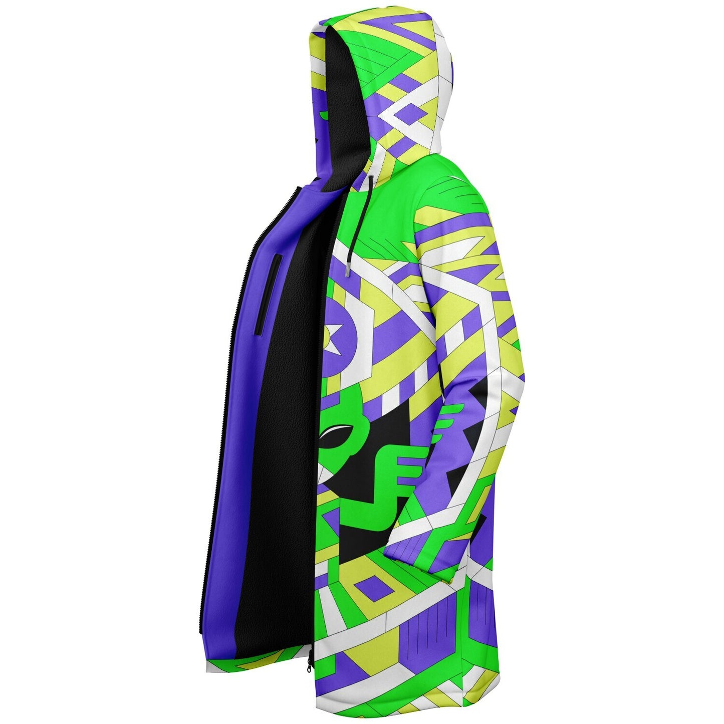 Alien pattern Zipper Cloak