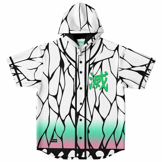 Shinobu Kochō clock  Hooded Baseball Jersey