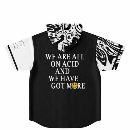 We are all on acid Hooded Baseball Jersey