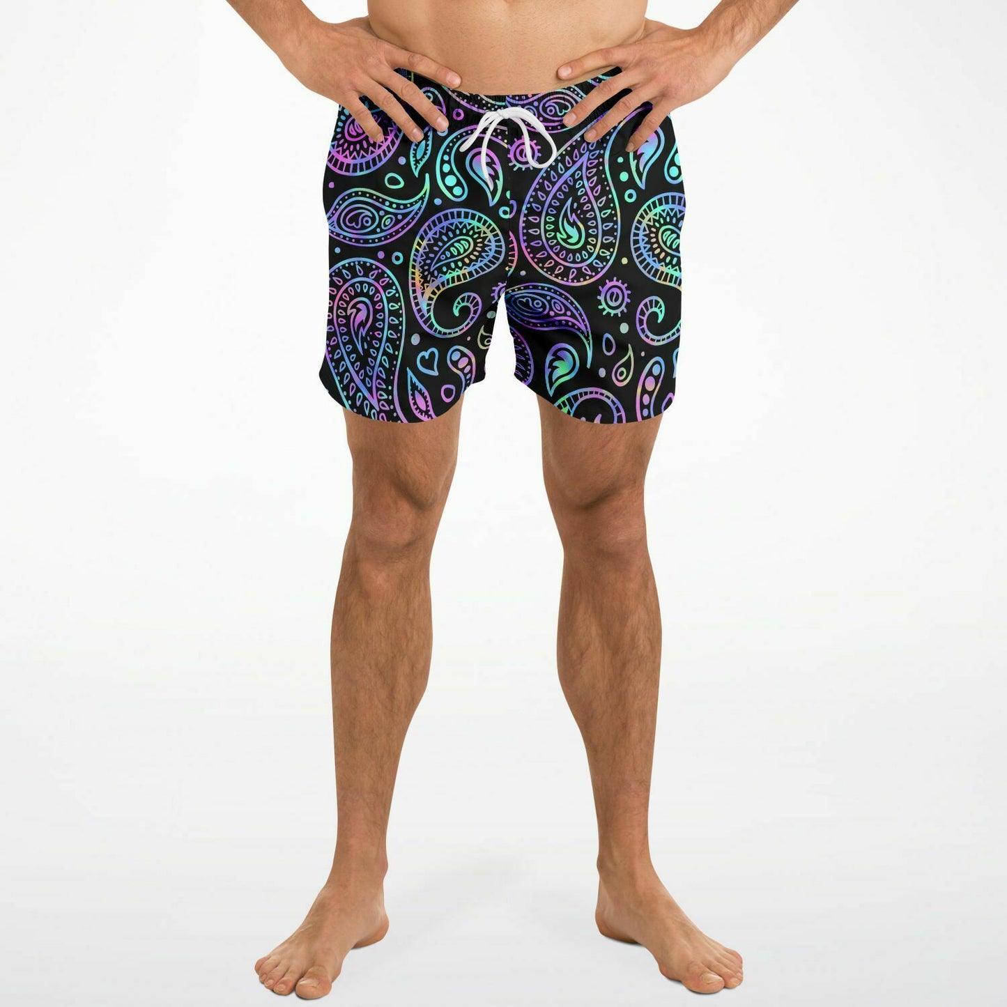 Colorful Paisley Swim Trunks Men (New)