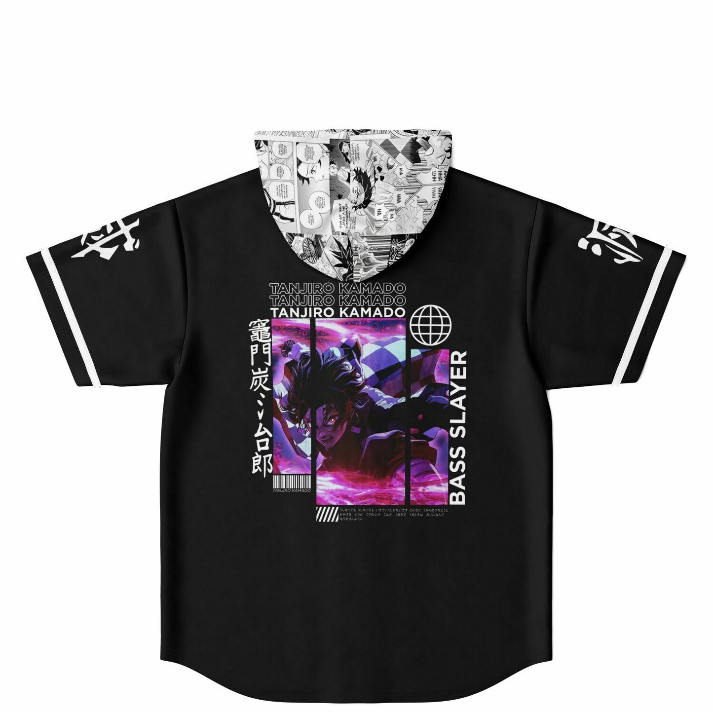 Bass slayer Hooded Baseball Jersey