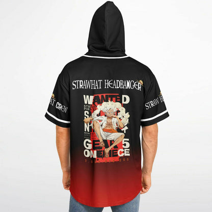 Straw hat crew Hooded Baseball Jersey
