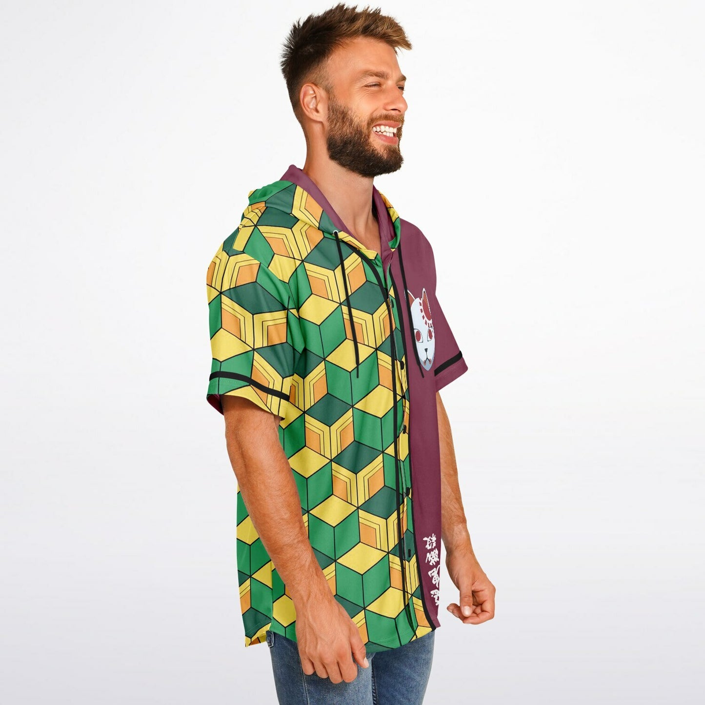 Bass slayer Hooded Baseball Jersey