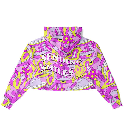 Sending Smiles cropped hoodie