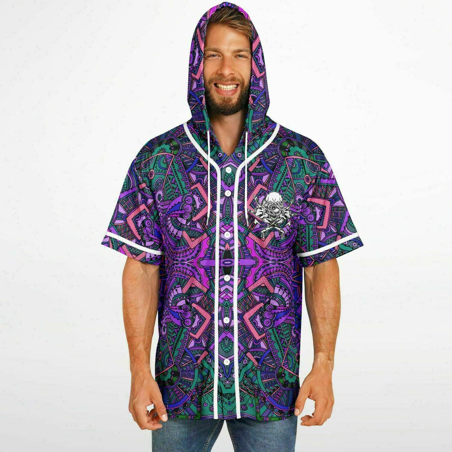Certified Headbanger Hooded Baseball Jersey