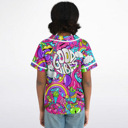 Good vibes Kids Baseball Jersey