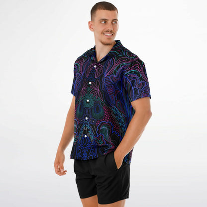 Wubz Spread Collar Short Sleeve Button-Down