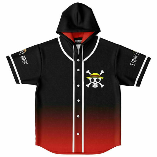 Straw hat crew Hooded Baseball Jersey