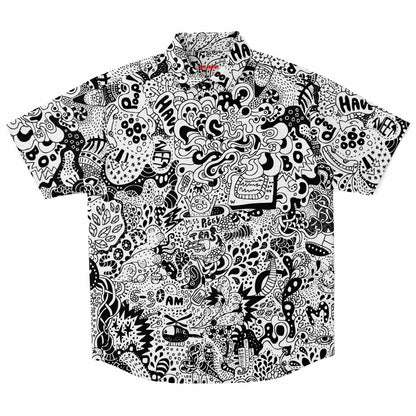 Trippy doddles Short Sleeve Button Down Shirt