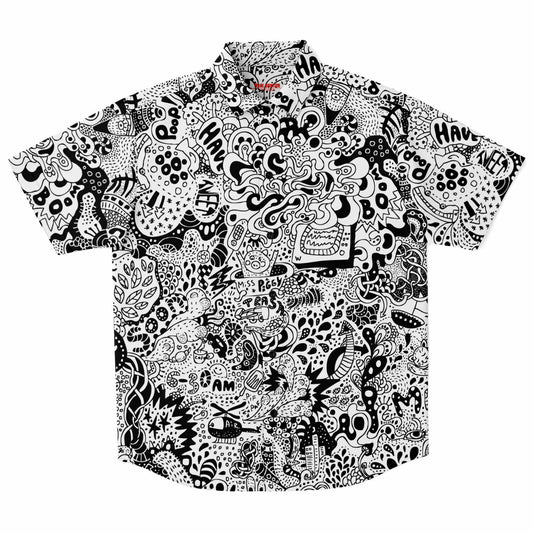 Trippy doddles Short Sleeve Button Down Shirt