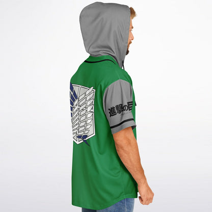 Attack on custom Hooded Baseball Jersey