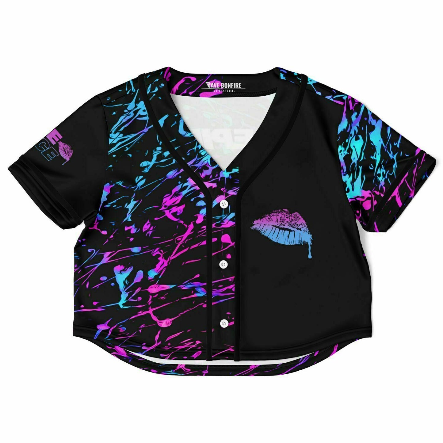 Side piece Cropped Baseball Jersey