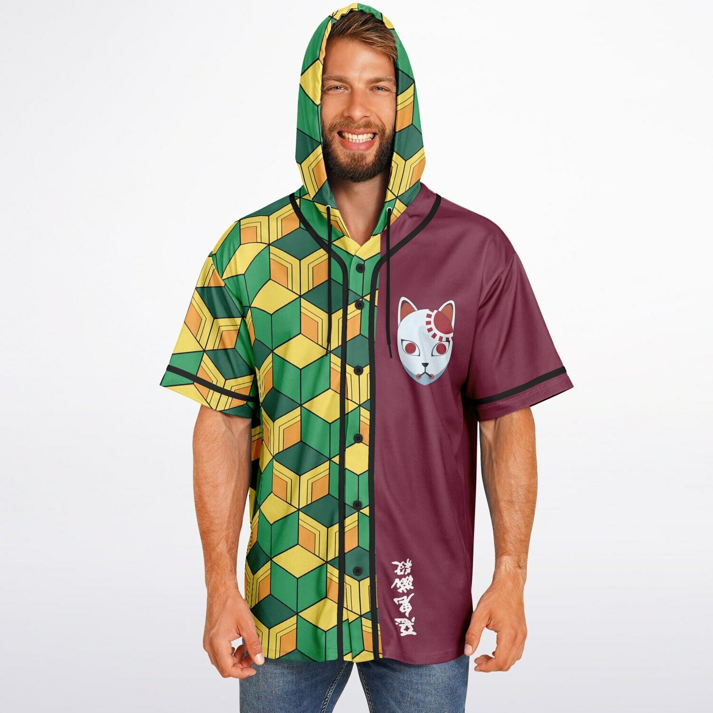 Bass slayer Hooded Baseball Jersey