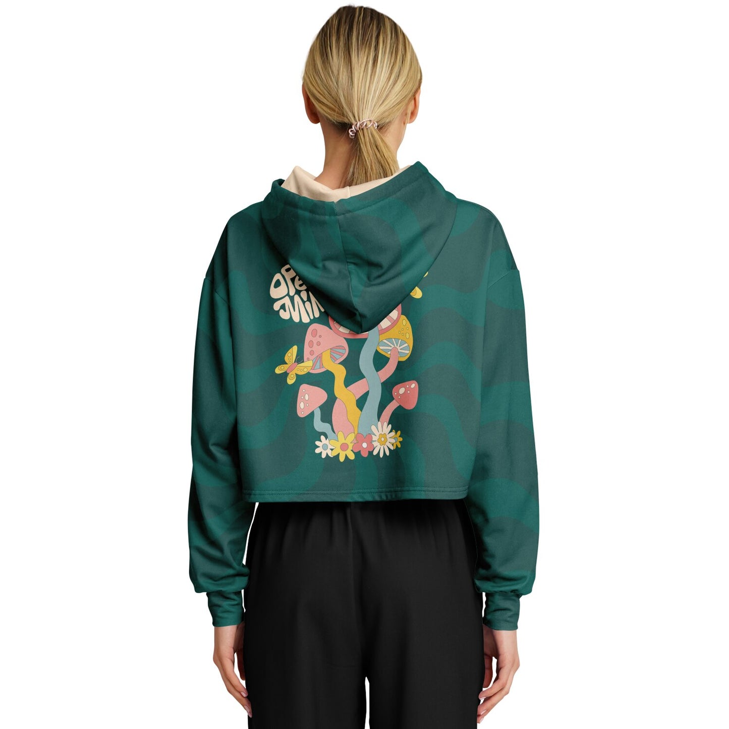 Open Mind cropped hoodie